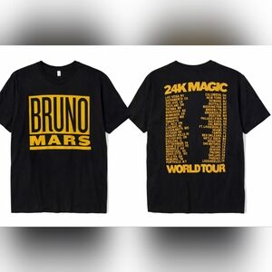 Bruno Mars Official 24K Magic World‎ Tour Concert Tee - Soft Bella+Canvas Large